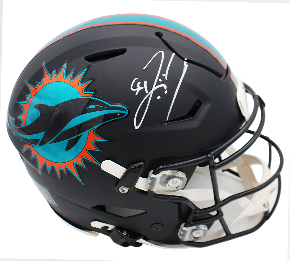 Zach Thomas Signed Miami Dolphins Speed Flex Authentic Rivalries NFL Helmet - Image 2
