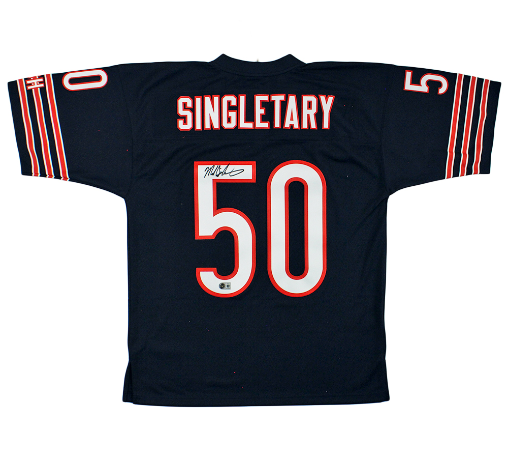 Mike Singletary Signed Chicago Bears Mitchell & Ness 1985 Navy NFL Jersey