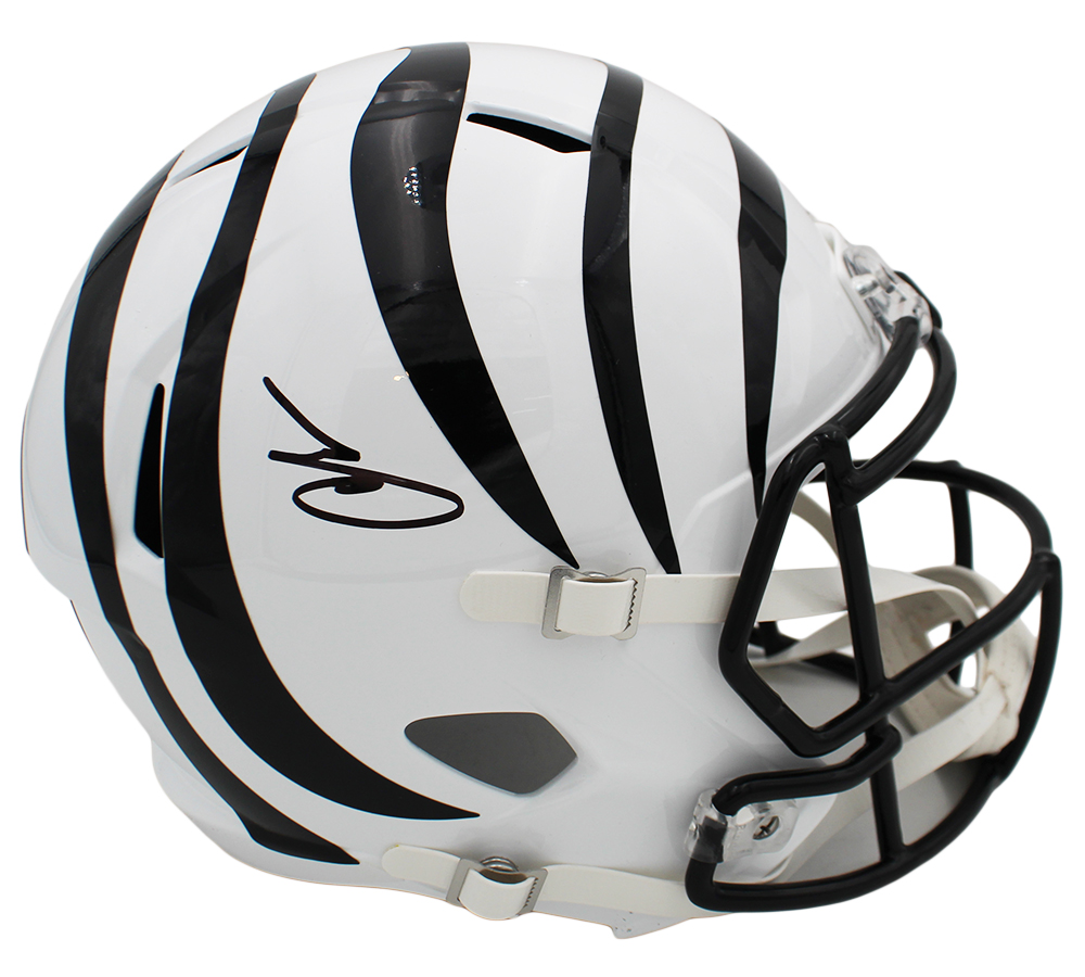 Chad Johnson Signed Cincinnati Bengals Speed Full Size Alternate White NFL Helmet