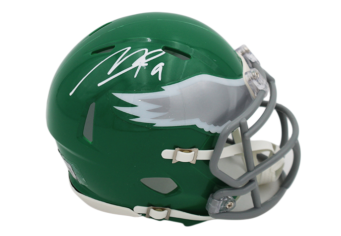 Makai Lemon Signed Philadelphia Eagles Speed Kelly Green NFL Mini Helmet