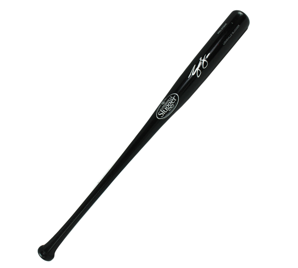 George Lombard Signed Detroit Tigers Louisville Slugger Black Pro Stock MLB Bat - Image 2