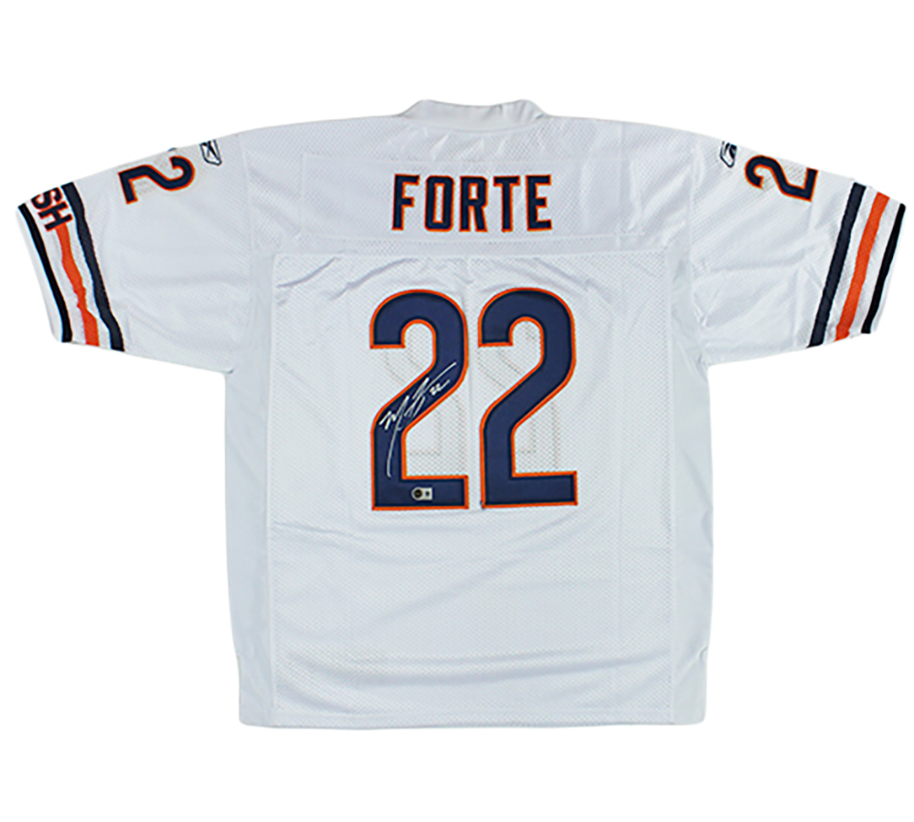 Matt Forte Signed Chicago Bears Reebok Size 52 Authentic On Field White NFL Jersey
