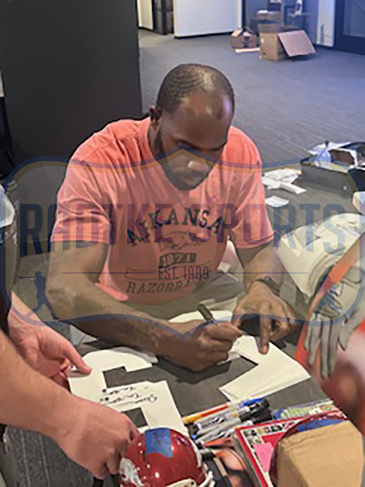 Darren McFadden Signed Arkansas Custom Red Jersey - Image 3