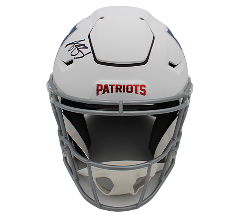 AJ Brown Signed New England Patriots Speed Flex Authentic Rivalries NFL Helmet - Image 3