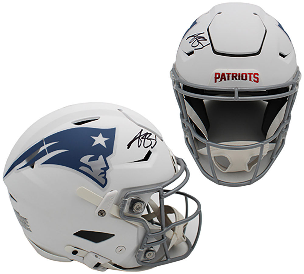 AJ Brown Signed New England Patriots Speed Flex Authentic Rivalries NFL Helmet