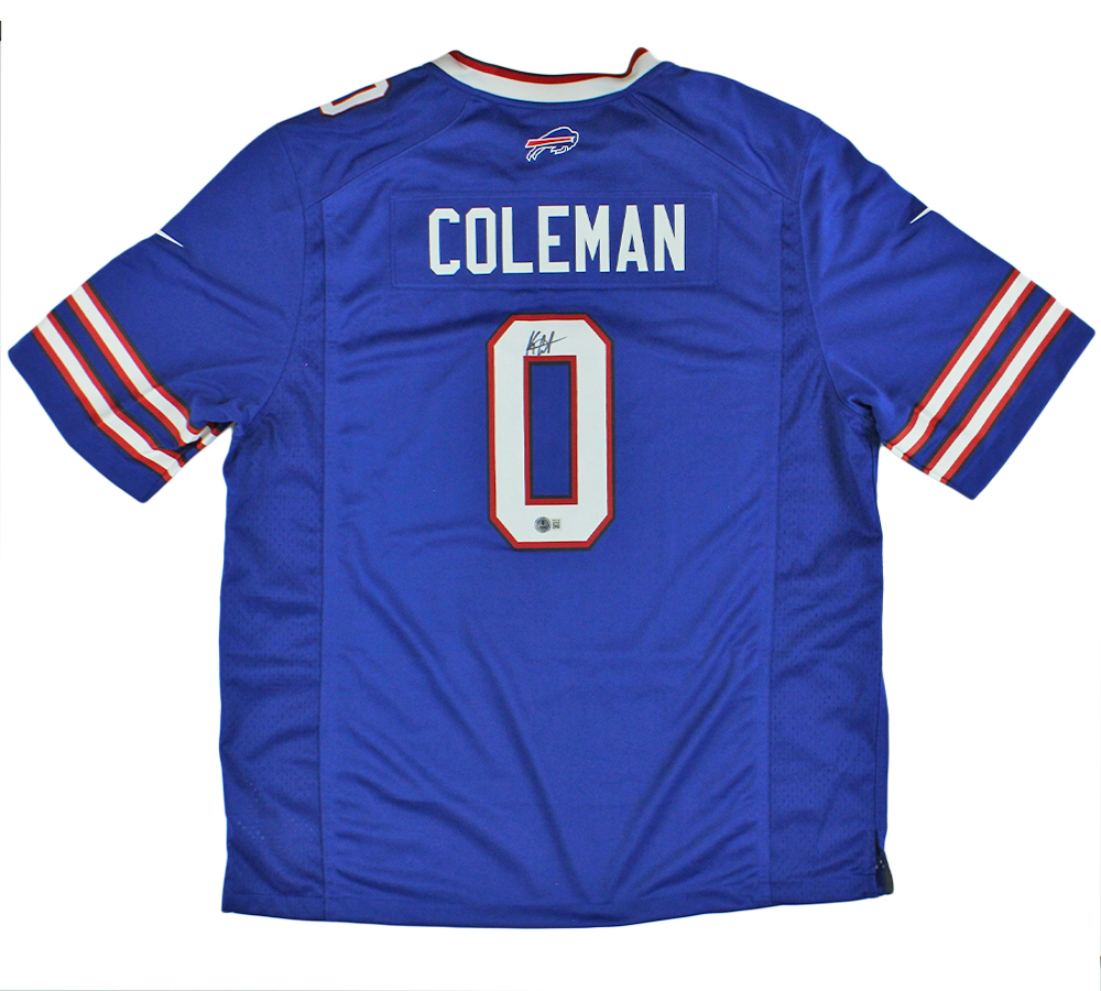 Keon Coleman Signed Buffalo Bills Nike Limited Blue NFL Jersey