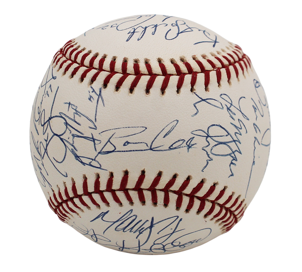 Greg Maddux Chipper Jones Tom Glavine Multi-Signed Atlanta Braves Rawlings MLB Baseball 31 Signatures - JSA LOA - Image 3