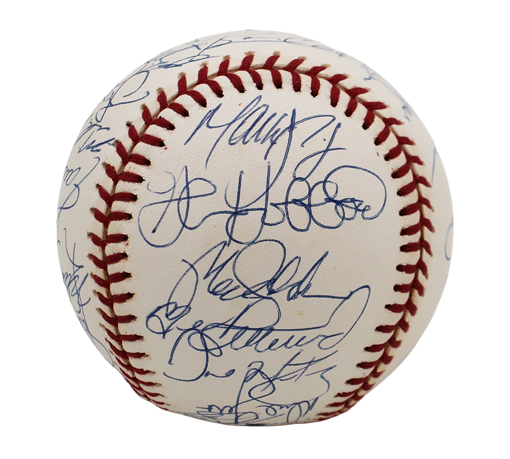 Greg Maddux Chipper Jones Tom Glavine Multi-Signed Atlanta Braves Rawlings MLB Baseball 31 Signatures - JSA LOA - Image 7
