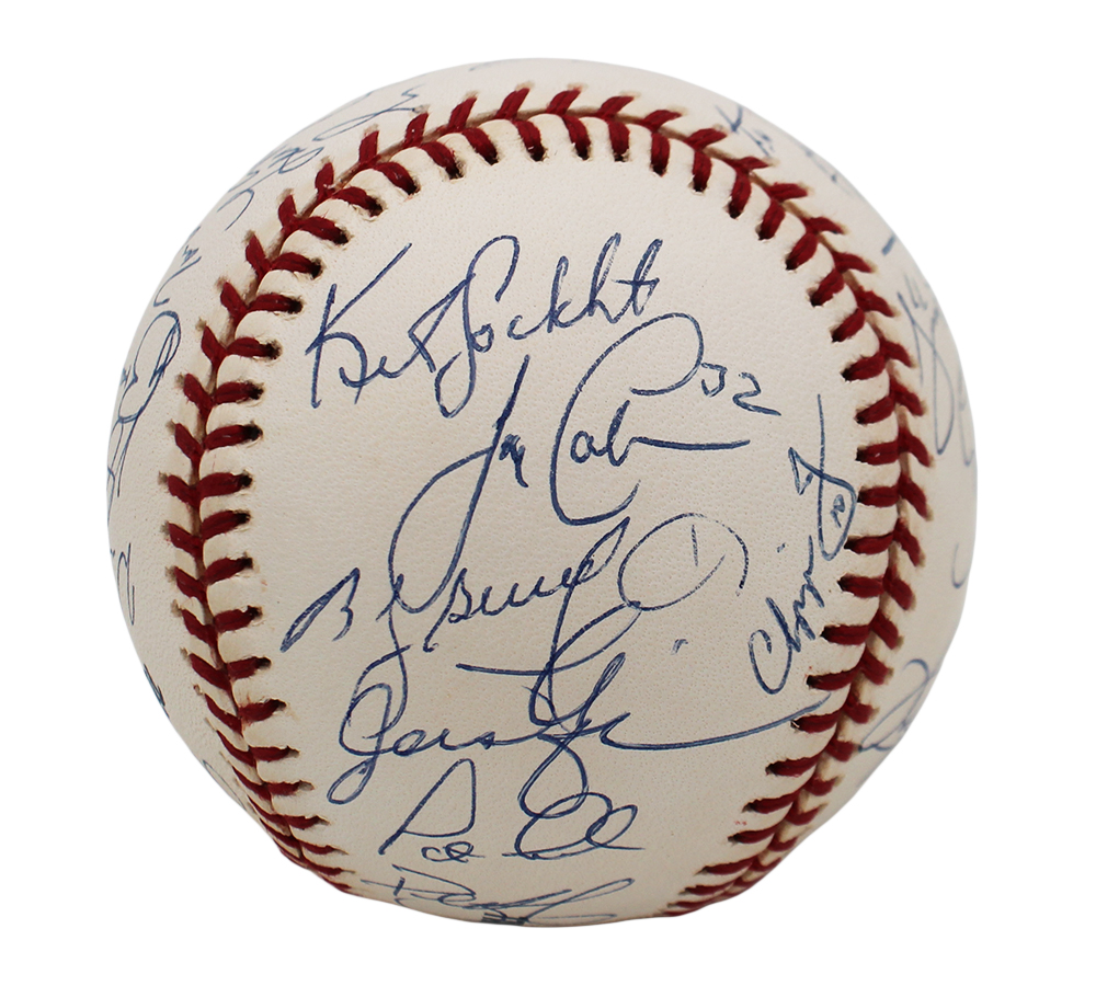 Greg Maddux Chipper Jones Tom Glavine Multi-Signed Atlanta Braves Rawlings MLB Baseball 31 Signatures - JSA LOA - Image 6