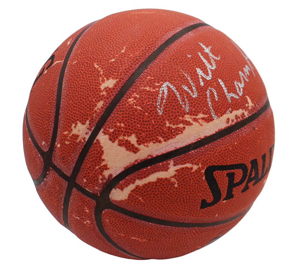 Wilt Chamberlain Signed Los Angeles Lakers Spalding 1984-2012 NBA Basketball - Image 3