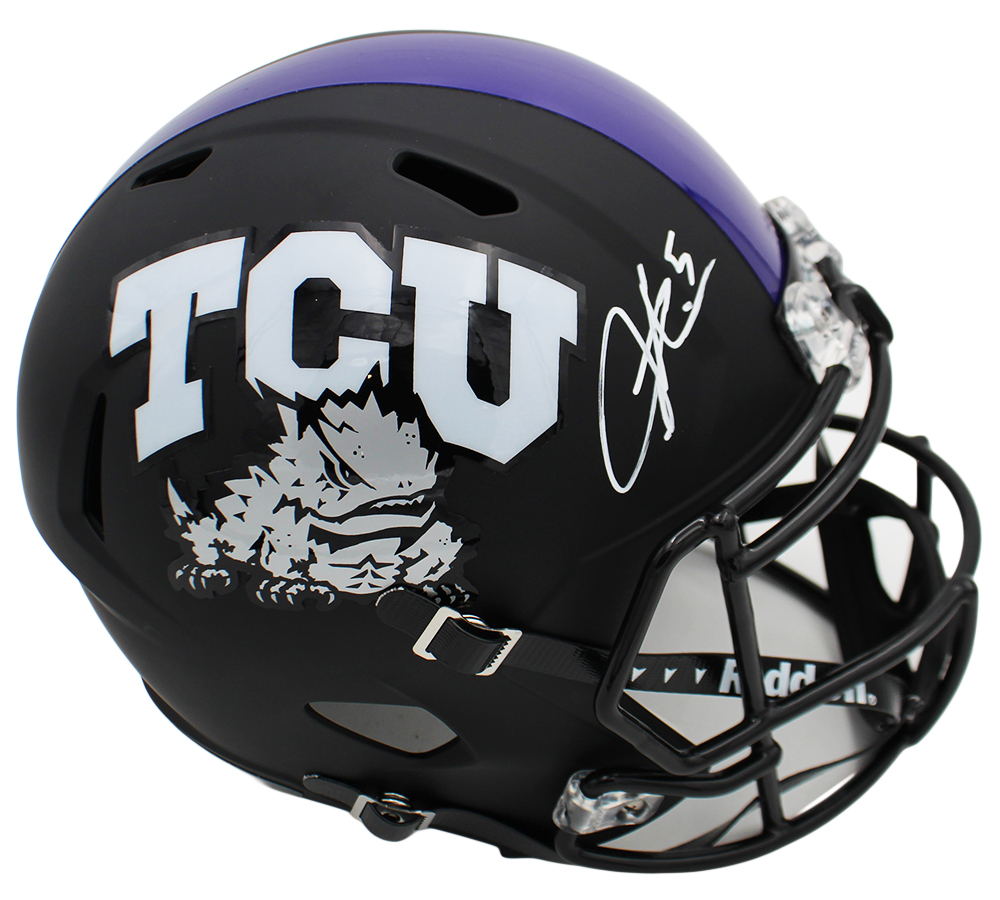 LaDainian Tomlinson Signed Texas Christian University Speed Full Size Black NCAA Helmet