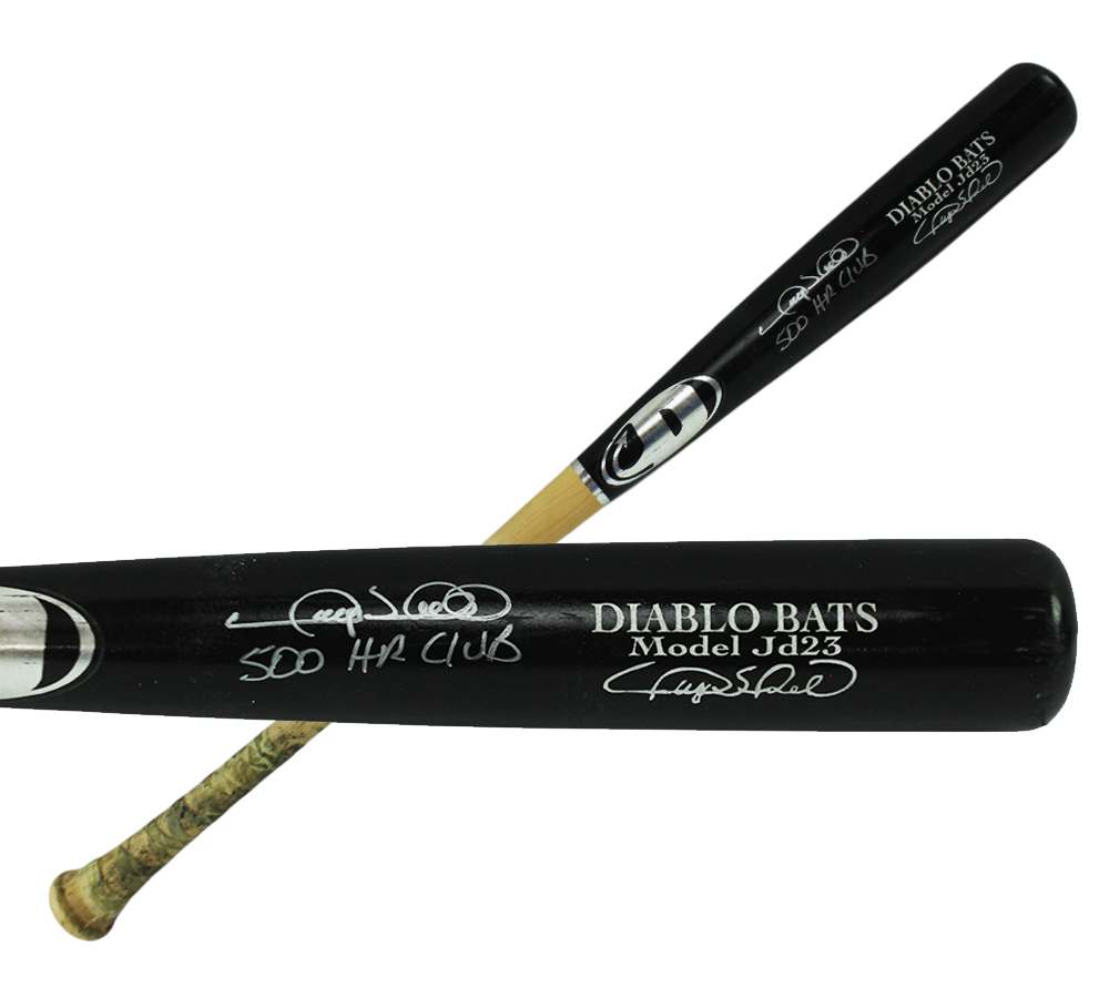 Gary Sheffield Signed New York Yankees Diablo Game Used Black MLB Bat with "500 HR Club" Inscription