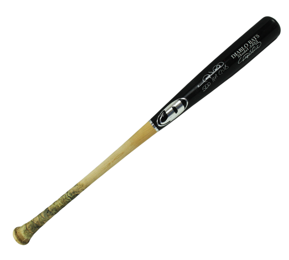 Gary Sheffield Signed New York Yankees Diablo Game Used Black MLB Bat with "500 HR Club" Inscription - Image 2
