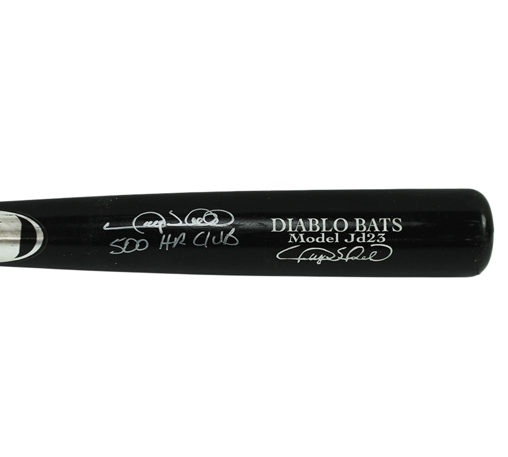Gary Sheffield Signed New York Yankees Diablo Game Used Black MLB Bat with "500 HR Club" Inscription - Image 3