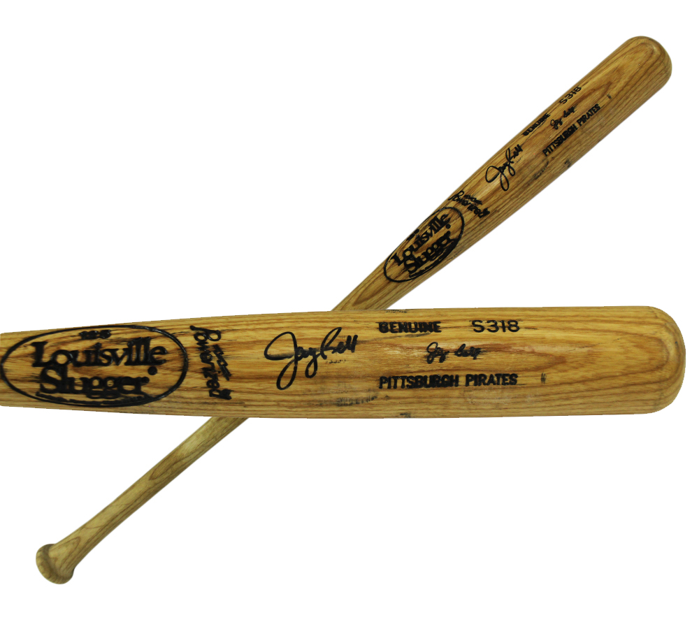 Jay Bell Signed Pittsburgh Pirates Louisville Game Used Blonde MLB Bat
