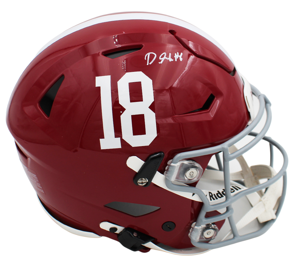 DeVonta Smith Signed Alabama Crimson Tide Speed Flex Authentic NCAA Helmet - Image 2