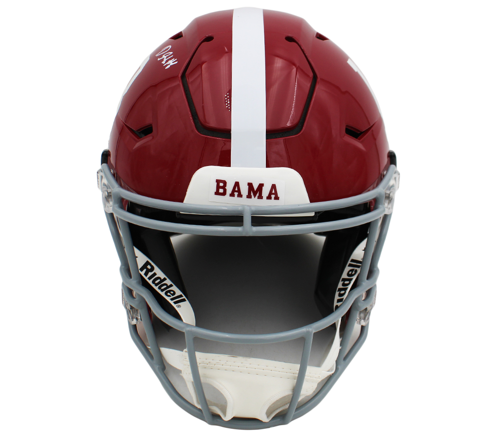 DeVonta Smith Signed Alabama Crimson Tide Speed Flex Authentic NCAA Helmet - Image 3
