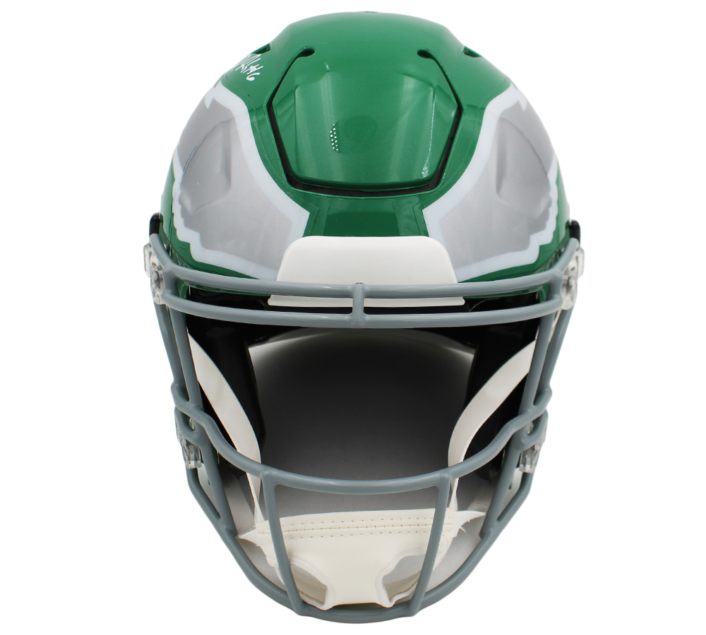 DeVonta Smith Signed Philadelphia Eagles Speed Flex Authentic Kelly Green NFL Helmet - Image 3