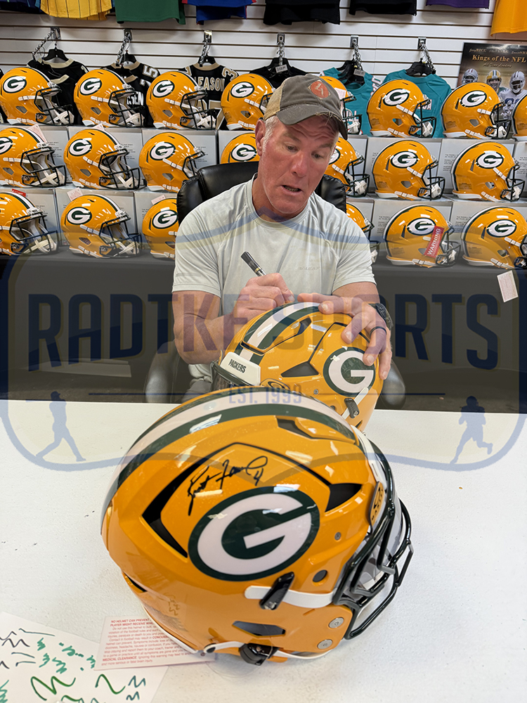Brett Favre Signed Green Bay Packers Axiom Authentic NFL Helmet - Image 5