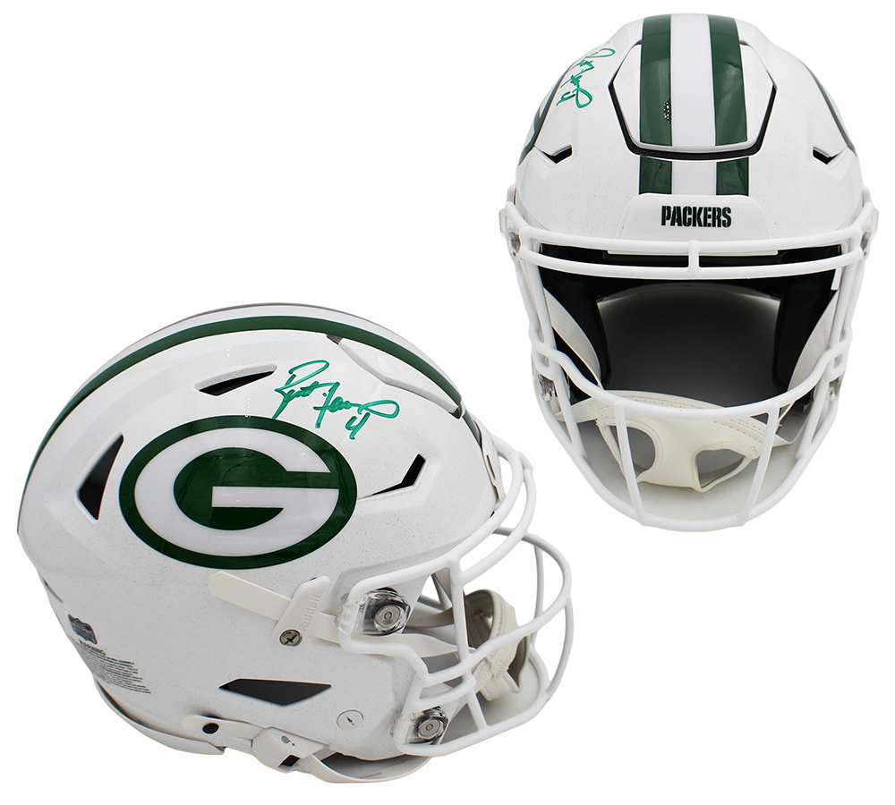 Brett Favre Signed Green Bay Packers SpeedFlex Authentic Alternate 24 White NFL Helmet