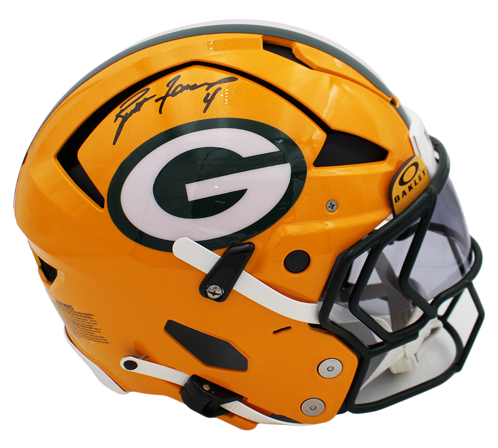 Brett Favre Signed Green Bay Packers Axiom Authentic NFL Helmet - Image 4