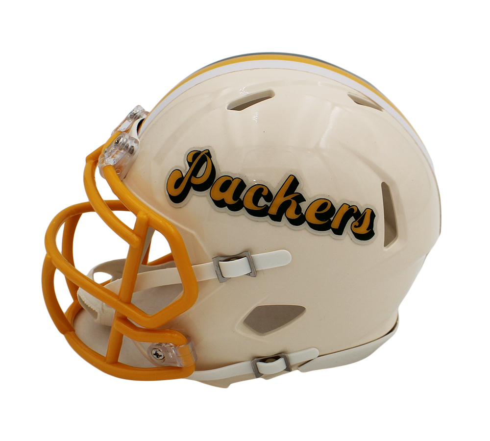 Brett Favre Signed Green Bay Packers Speed Retro NFL Mini Helmet - Image 2