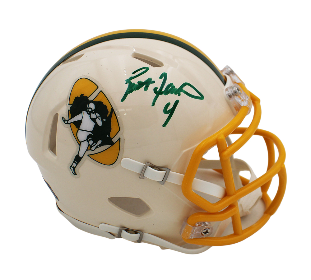 Brett Favre Signed Green Bay Packers Speed Retro NFL Mini Helmet