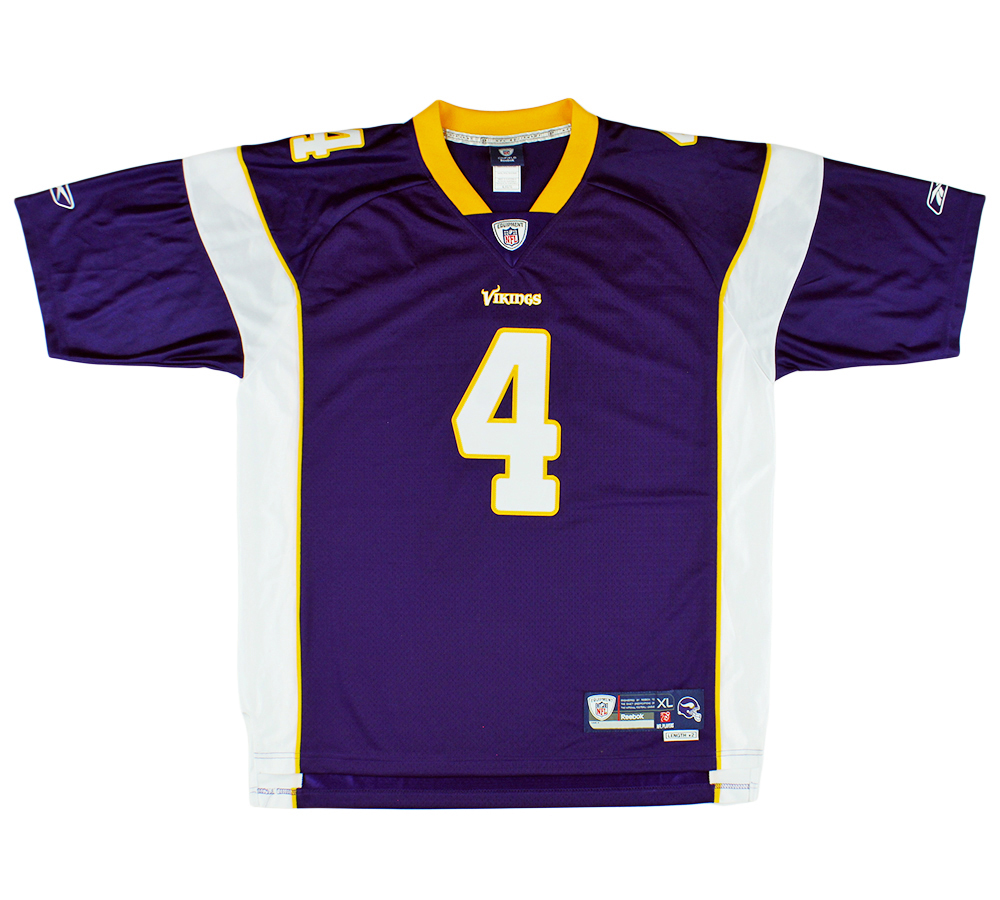Brett Favre Signed Minnesota Vikings Reebok Purple NFL Jersey - Image 3