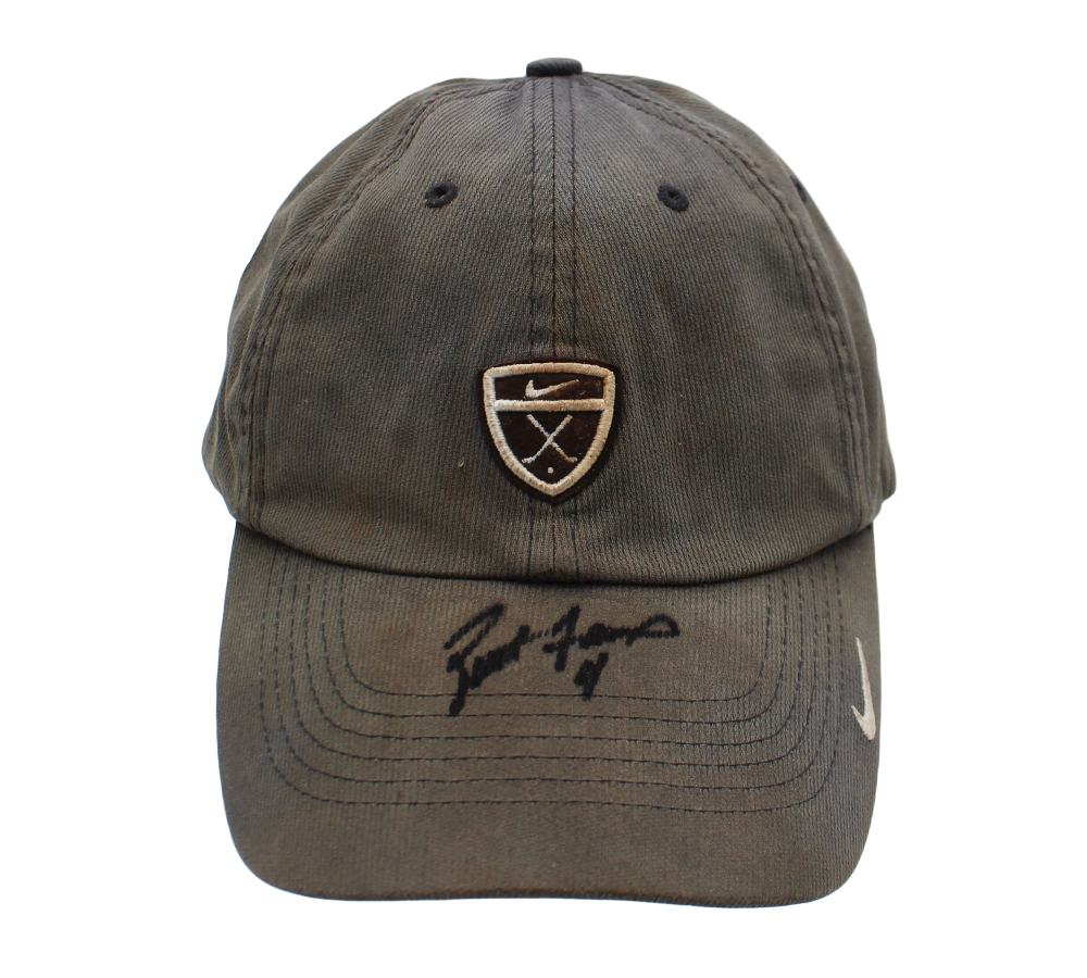 Brett Favre Signed Worn Nike Golf Olive Green Hat