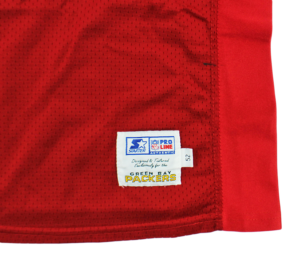 Brett Favre Signed Green Bay Packers Practice Worn Red NFL Starter Jersey with 4 Inscriptions - Image 5