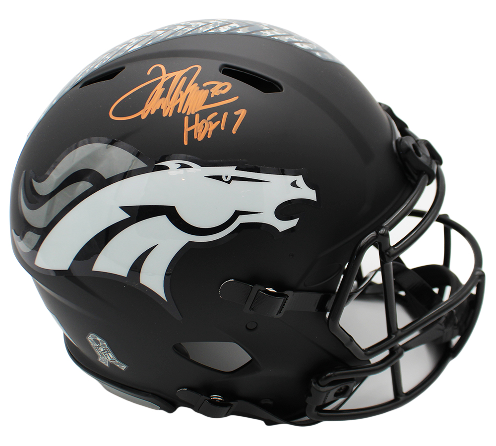 Terrell Davis Signed Denver Broncos Speed Authentic STS5 NFL Helmet with "HOF 17" Inscription - Radtke Sports Authenticated