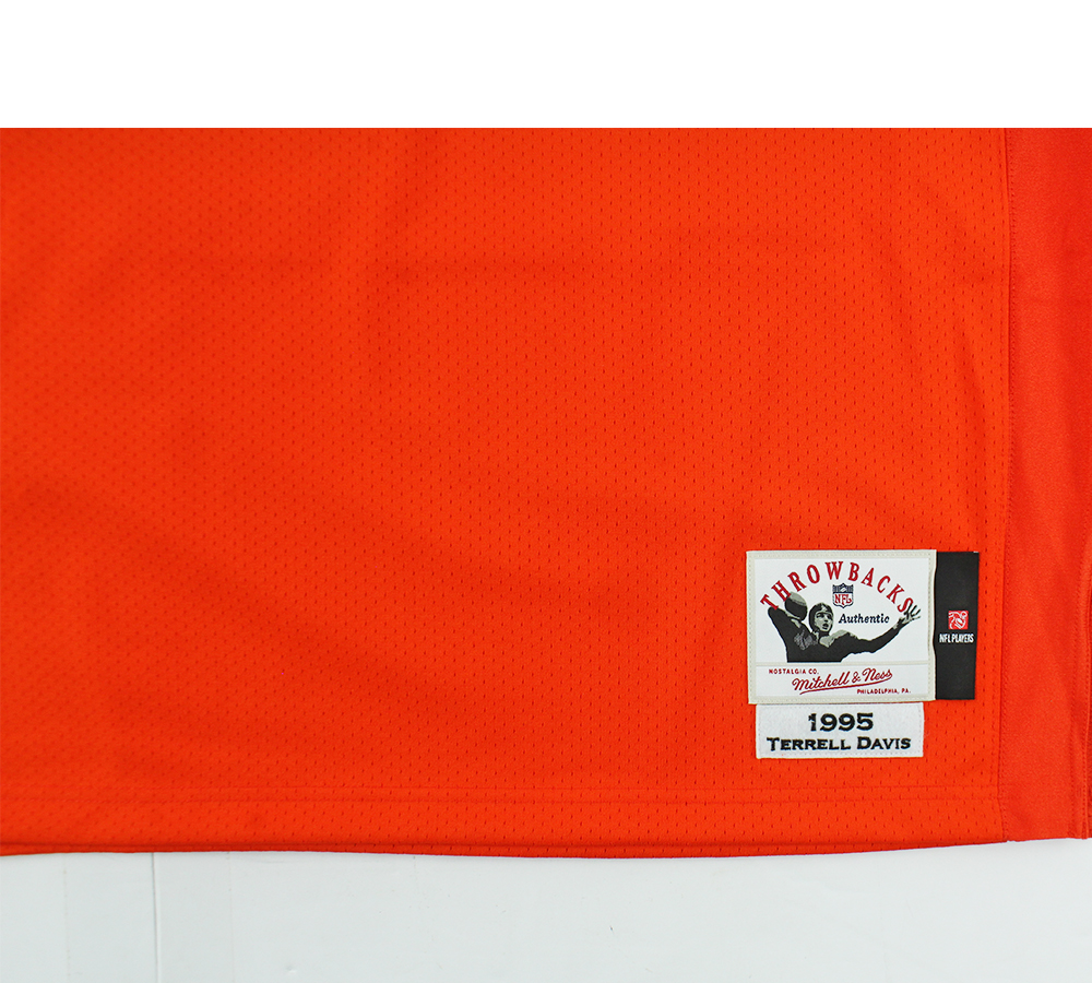 Terrell Davis Signed Denver Broncos Mitchell & Ness Orange 1995 NFL Jersey with "HOF 17" Inscription - Radtke Sports Authenticated - Image 4