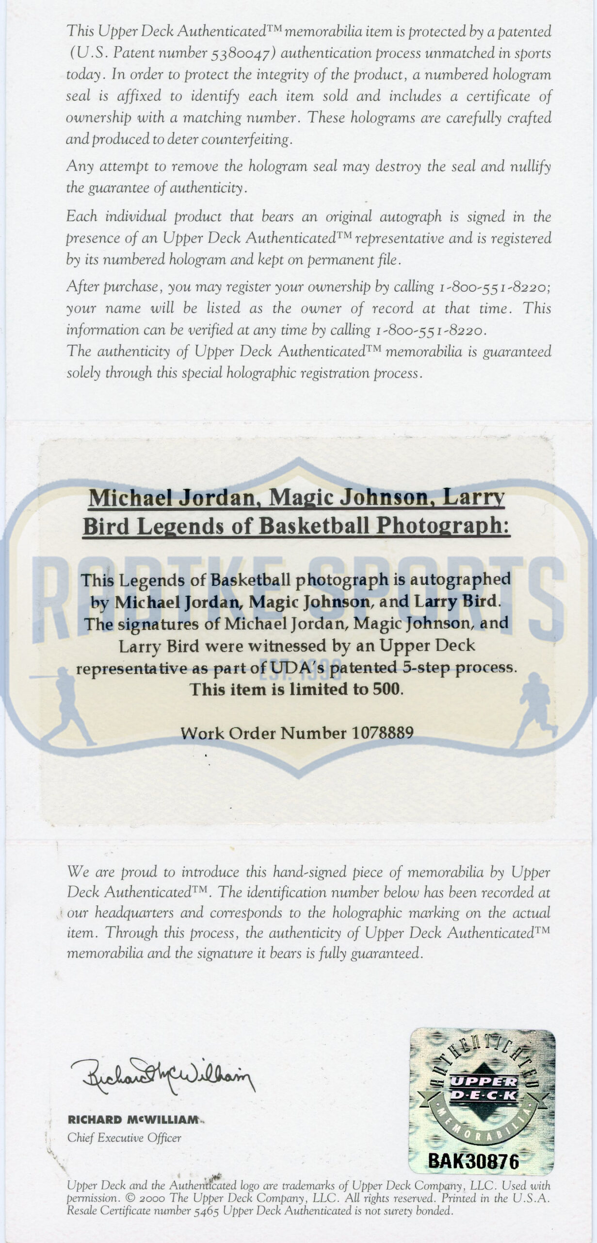 Magic Johnson, Michael Jordan, Larry Bird Signed Framed Legends of Basketball UDA Print - Limited Edition 241 of 500 - Image 8