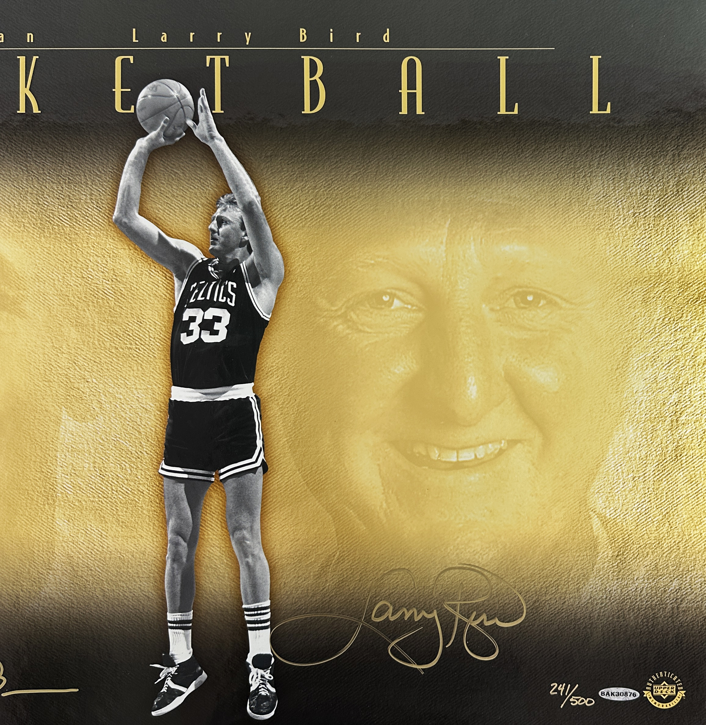 Magic Johnson, Michael Jordan, Larry Bird Signed Framed Legends of Basketball UDA Print - Limited Edition 241 of 500 - Image 5