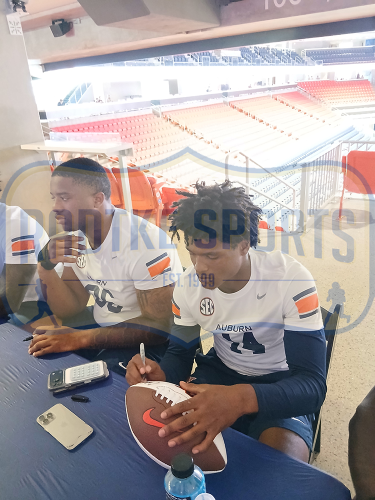 Jo Simmons, Cole Best, Stanton Ramil Signed Auburn Tigers 2026 Starting Offense Nike Vapor 24/7 NCAA Football - Image 6