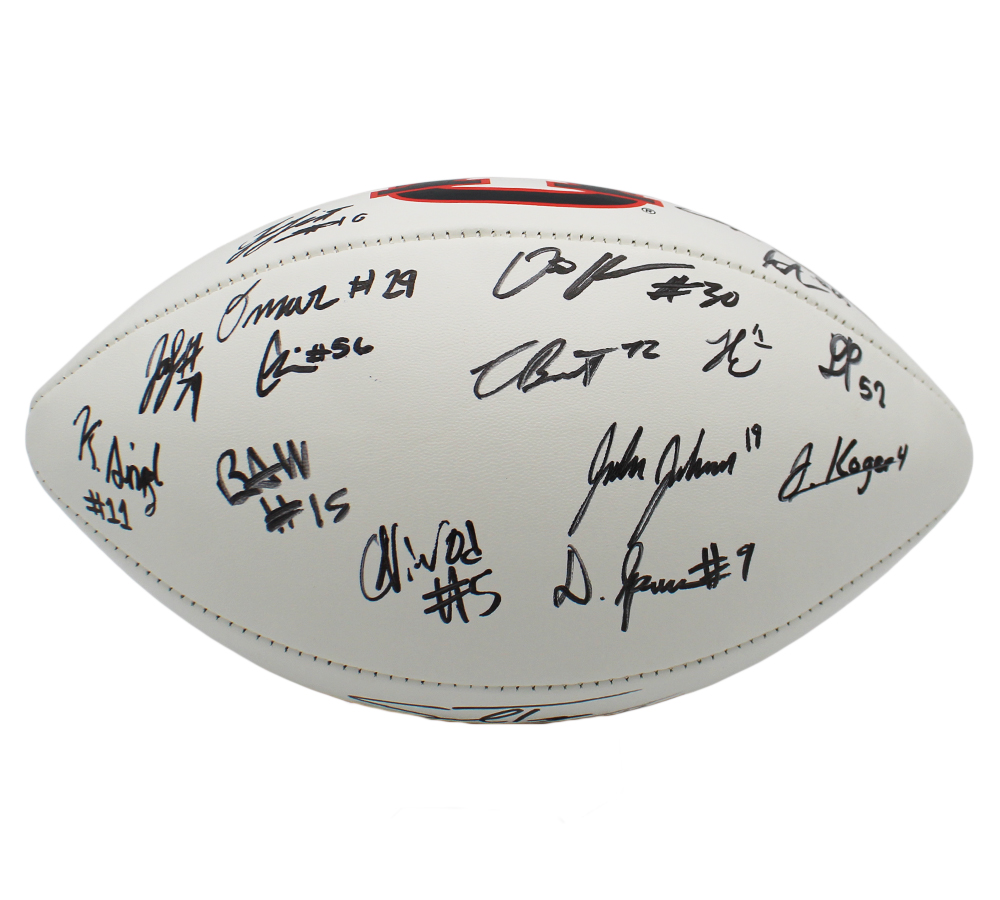 Jo Simmons, Cole Best, Stanton Ramil Signed Auburn Tigers 2026 Starting Offense Nike Vapor 24/7 NCAA Football - Image 3