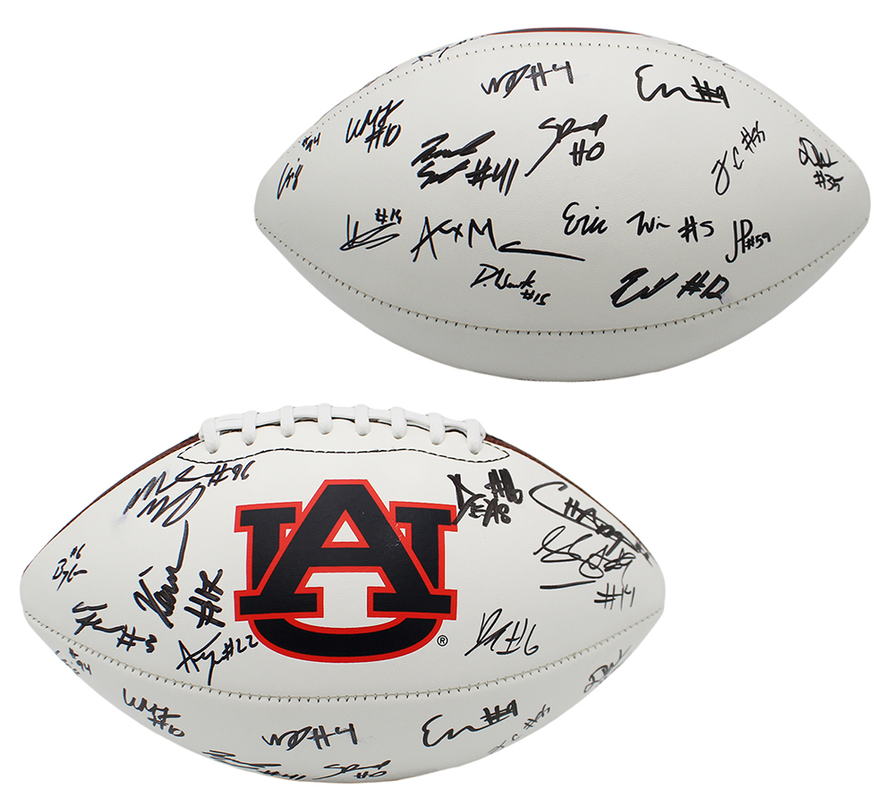 Malik Autry, Cody Sigler, Jared Smith Signed Auburn Tigers 2026 Starting Defense Nike Vapor 24/7 NCAA Football