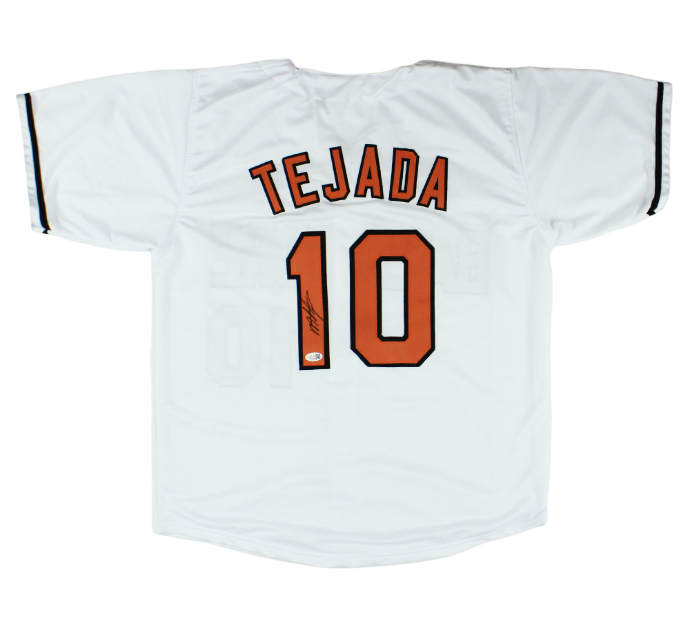 Miguel Tegada Signed Baltimore Custom White Jersey
