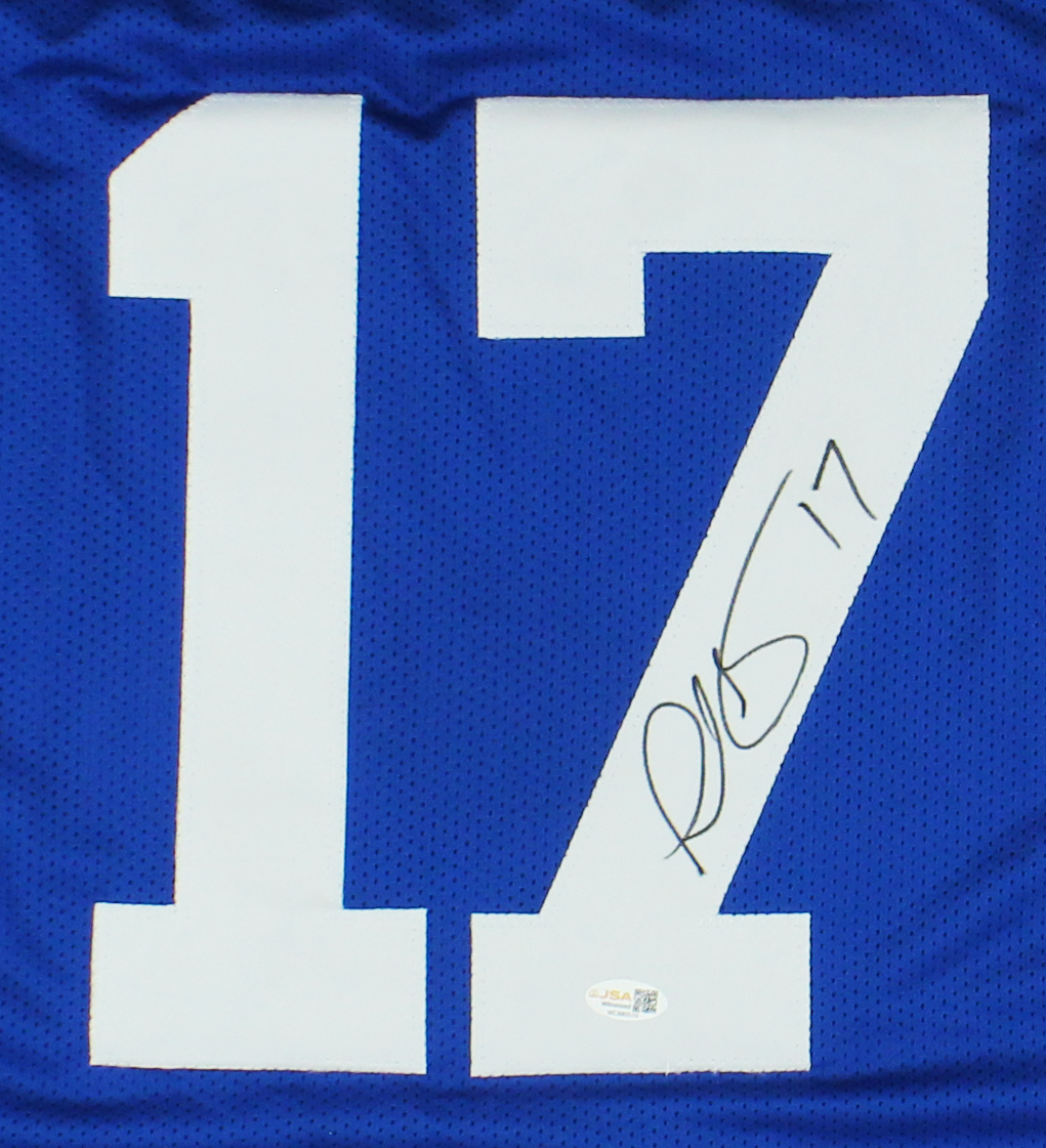 Plaxico Burress Signed New York Custom Blue Jersey - Image 2