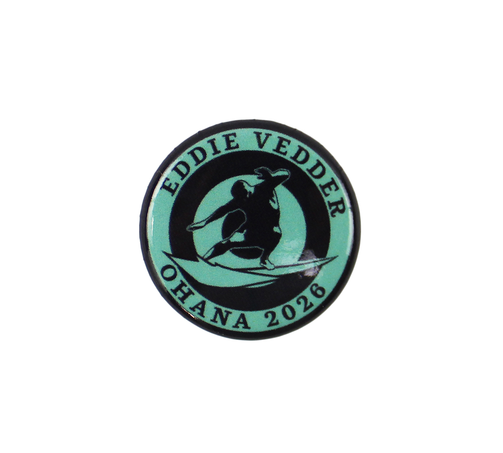 Pearl Jam Eddie Vedder Ohana 2026 1 inch Teal Pin