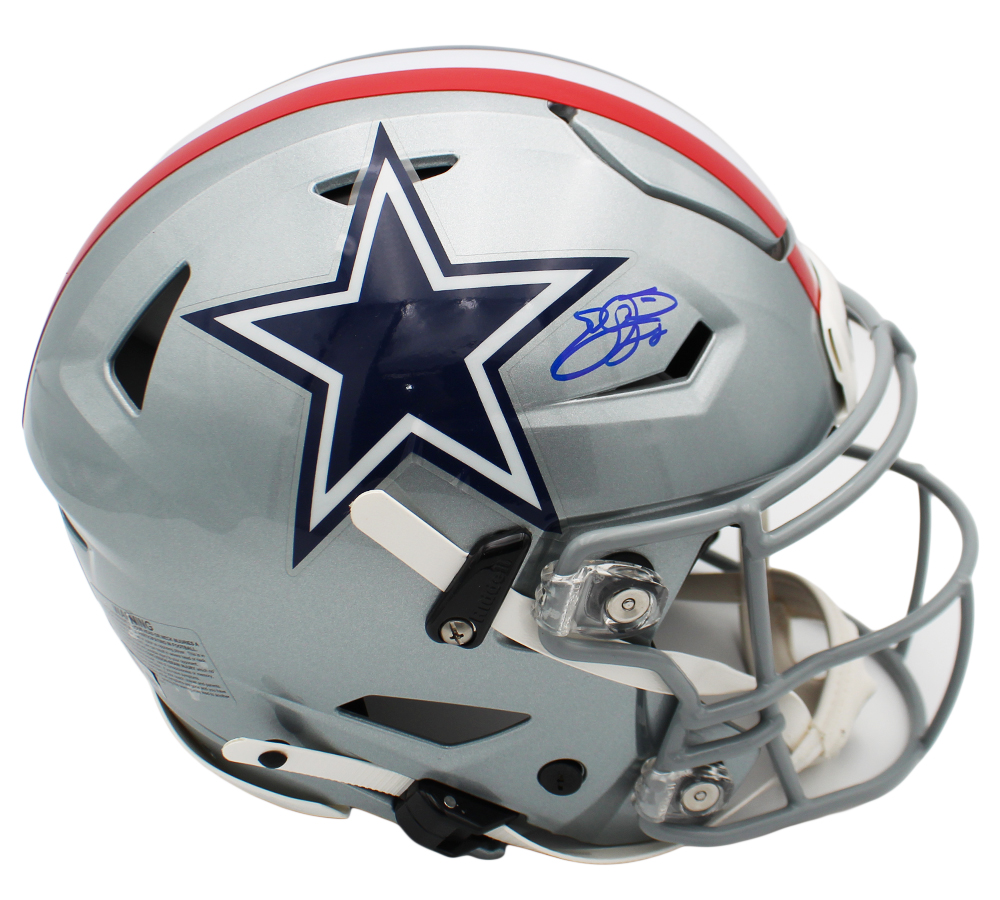 Emmitt Smith Signed Dallas Cowboys Speed Flex Authentic Throwback 1976 NFL Helmet - Beckett Authenticated - Image 2