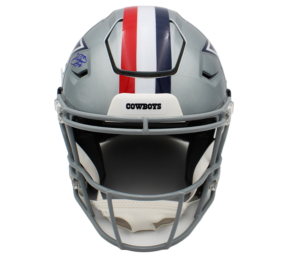Emmitt Smith Signed Dallas Cowboys Speed Flex Authentic Throwback 1976 NFL Helmet - Beckett Authenticated - Image 3