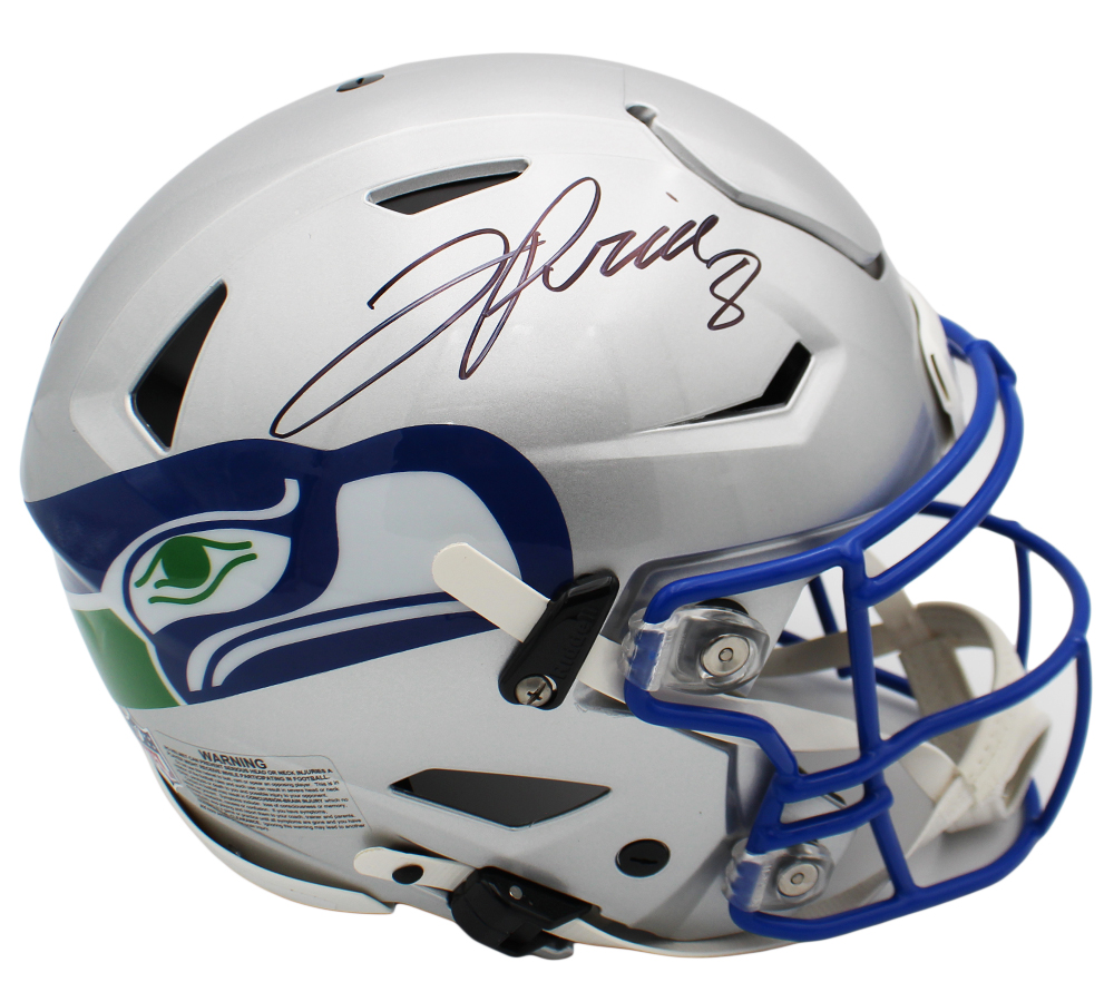 Jadarian Price Signed Seattle Seahawks Speed Flex Authentic Throwback 1983-2001 NFL Helmet - Image 2