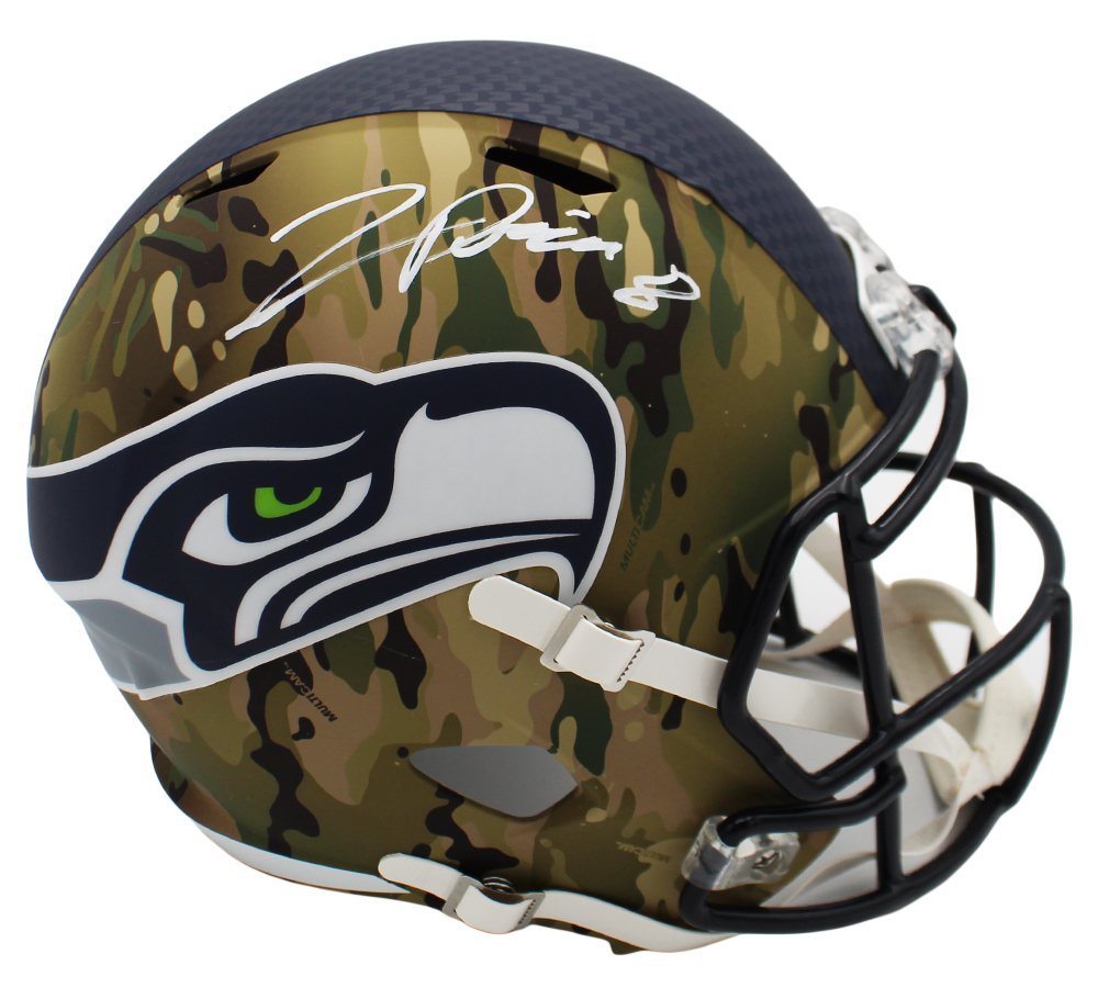 Jadarian Price Signed Seattle Seahawks Speed Full Size Camo NFL Helmet - Radtke Sports Authenticated
