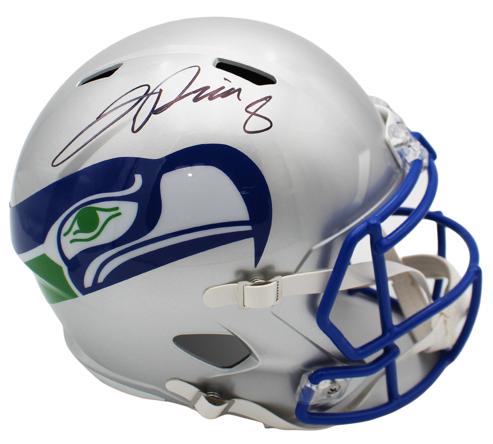 Jadarian Price Signed Seattle Seahawks Speed Full Size Throwback 1983-2001 NFL Helmet - Radtke Sports Authenticated