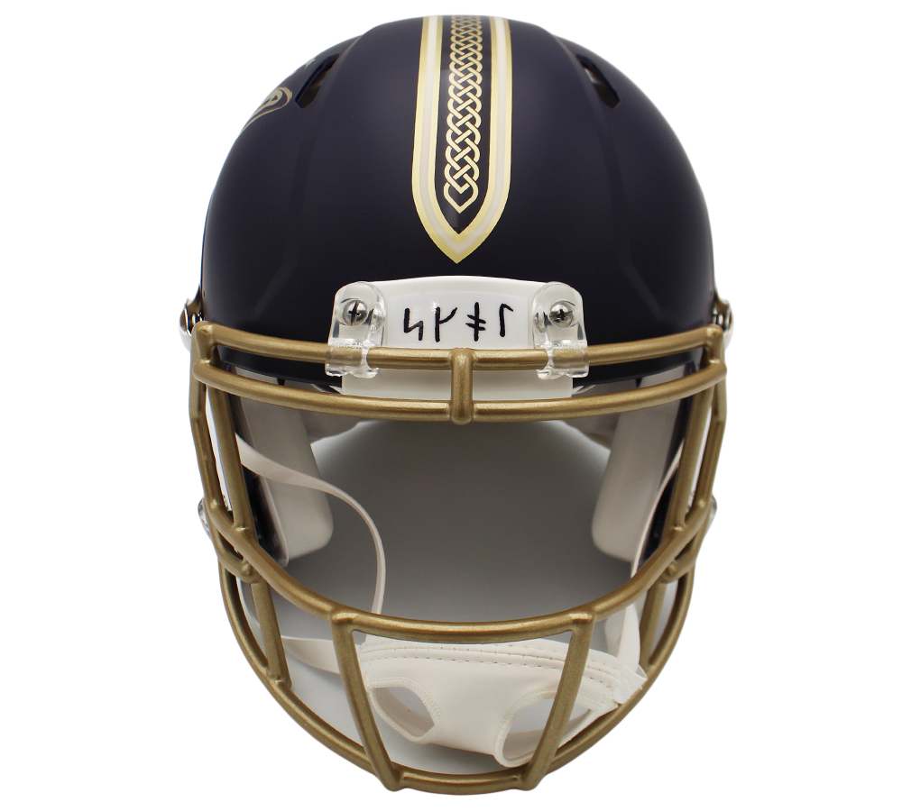 Adrian Peterson Signed Minnesota Vikings Speed Authentic Rivalries NFL Helmet - Beckett Authenticated - Image 2
