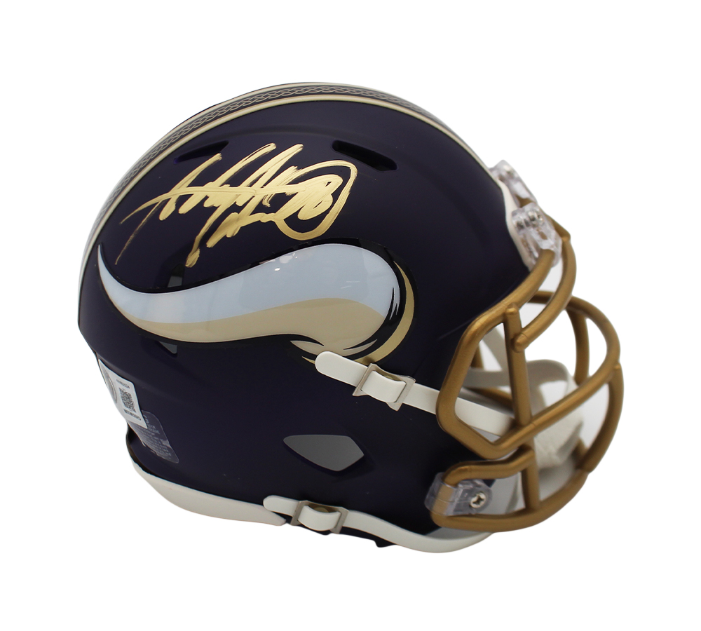 Adrian Peterson Signed Minnesota Vikings Speed Rivalries NFL Mini Helmet - Beckett Authenticated