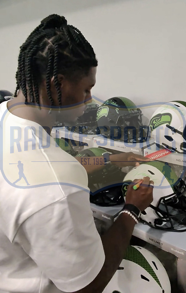 Jadarian Price Signed Seattle Seahawks Speed Authentic Lunar NFL Helmet - Radtke Sports Authenticated - Image 2