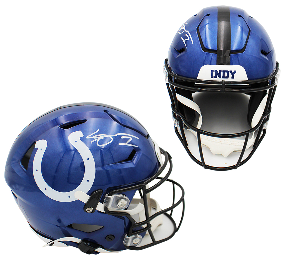 Sauce Gardner Signed Indianapolis Colts SpeedFlex Authentic Rivalries NFL Helmet - Radtke Sports Authenticated