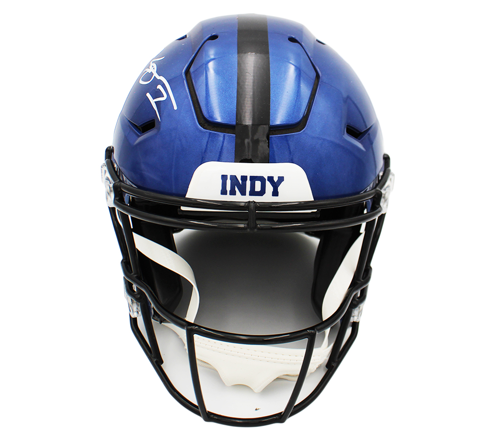 Sauce Gardner Signed Indianapolis Colts SpeedFlex Authentic Rivalries NFL Helmet - Radtke Sports Authenticated - Image 3